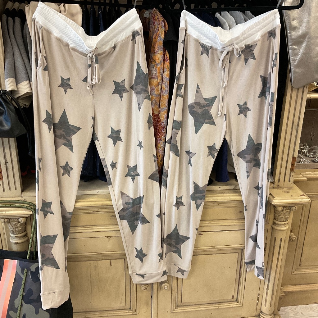 Camo/Stars Drawstring Pants